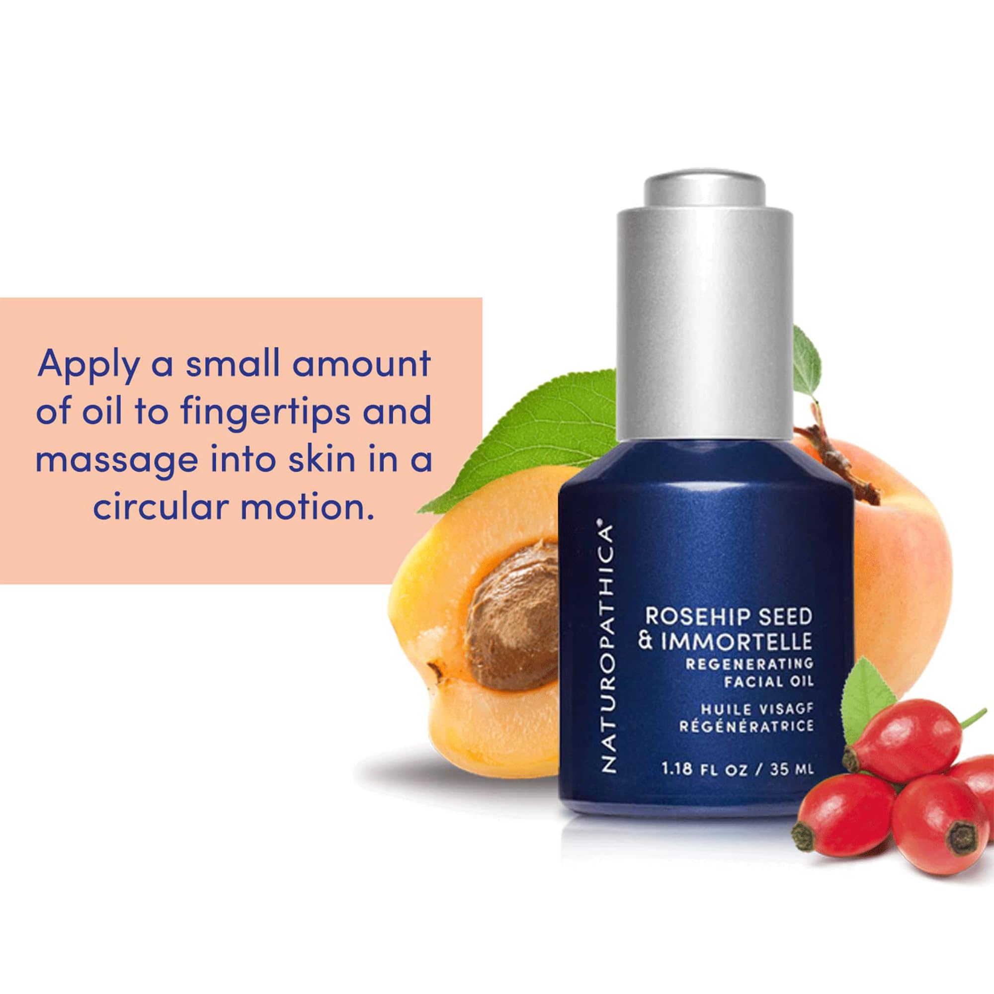 Naturopathica geranium oil and rosehip seed blend image showcasing skin-friendly botanicals.