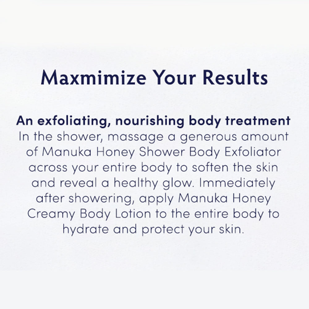 Naturopathica Manuka Honey Creamy Body Lotion ingredients featuring UMF 16+ Manuka honey