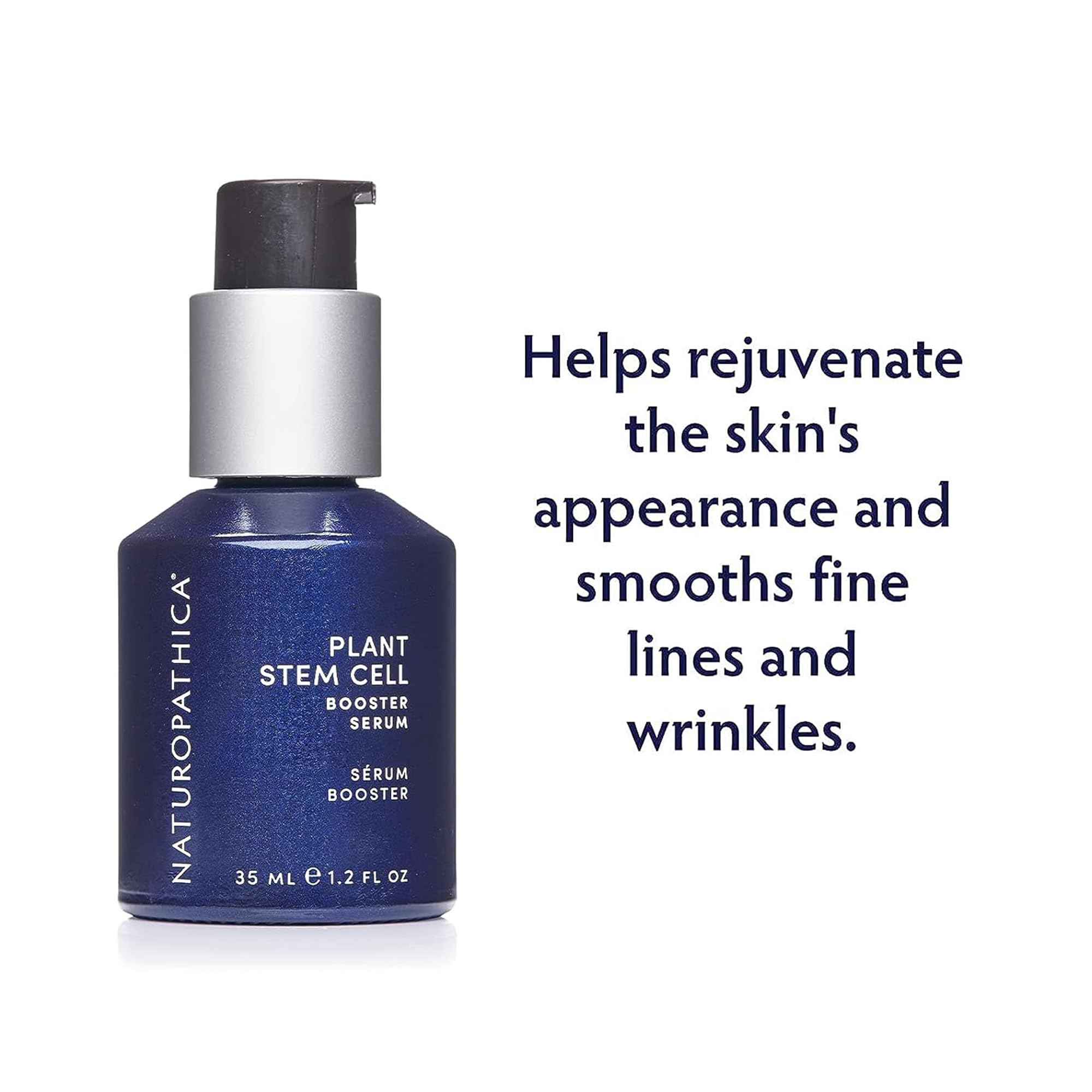 Dispensing the serum from the bottle to nourish mature skin.