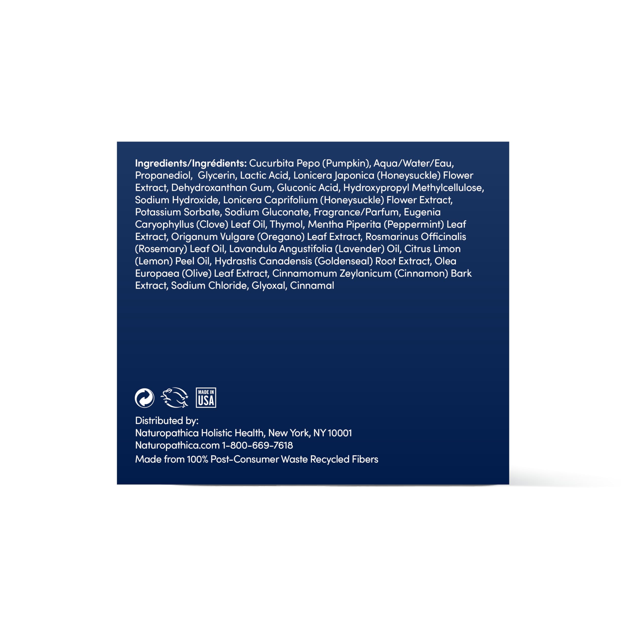 Naturopathica Pumpkin Purifying Enzyme Peel cruelty-free USA label on packaging.