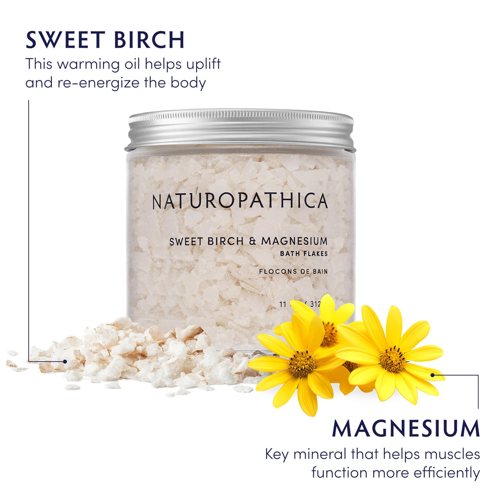 Texture and minerals of Naturopathica flakes support gentle muscle comfort