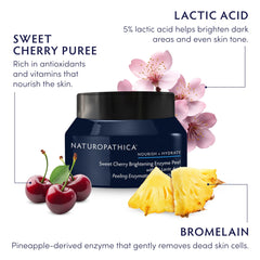 Naturopathica Sweet Cherry Brightening Enzyme Peel applying to face for gentle exfoliation