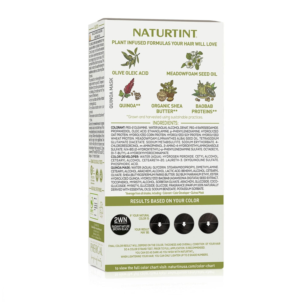 Naturtint 2WN Radiant Nature Brown Black color-swatches help preview shade results