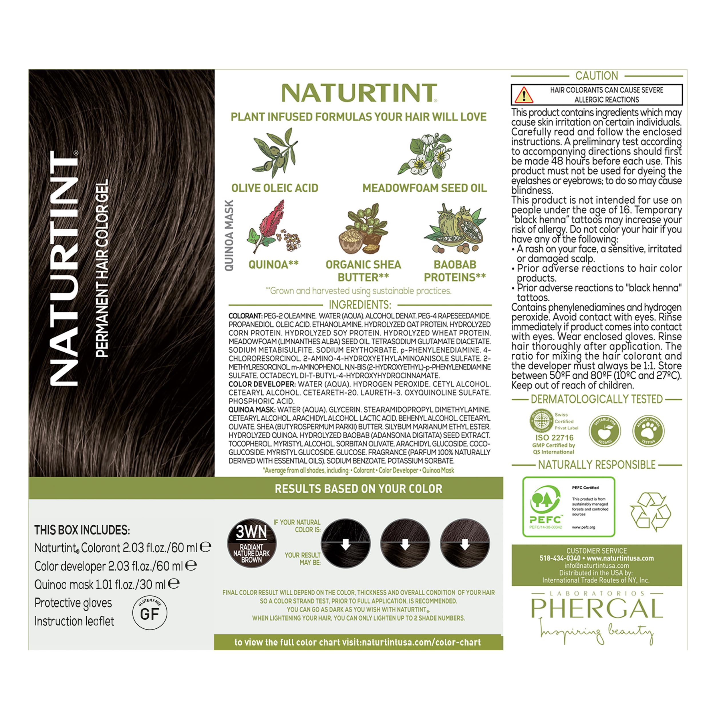 Naturtint 3WN Radiant Nature Dark Brown finished look with natural, long-lasting color.