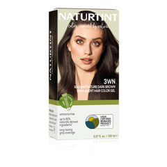 Naturtint 3WN Radiant Nature Dark Brown packaging highlights ammonia-free vegan color for home use.