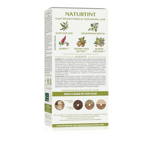 Naturtint 8G Sandy Golden Blonde cream texture ready for easy at-home application