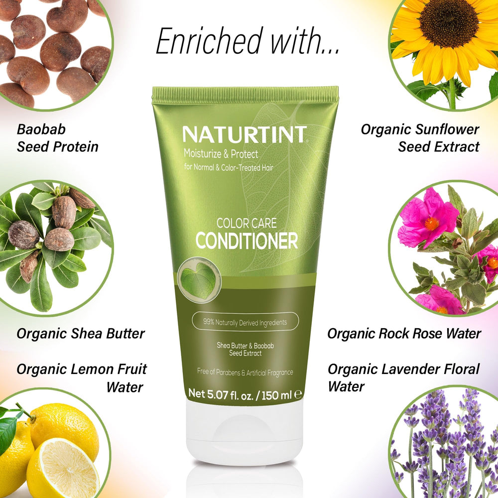 Naturtint Color Care Conditioner pump dispensing for controlled use.