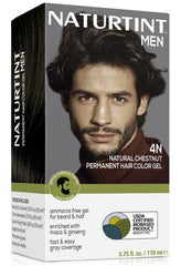 Naturtint Men 4N hair color bottle for at-home gray coverage in natural chestnut.