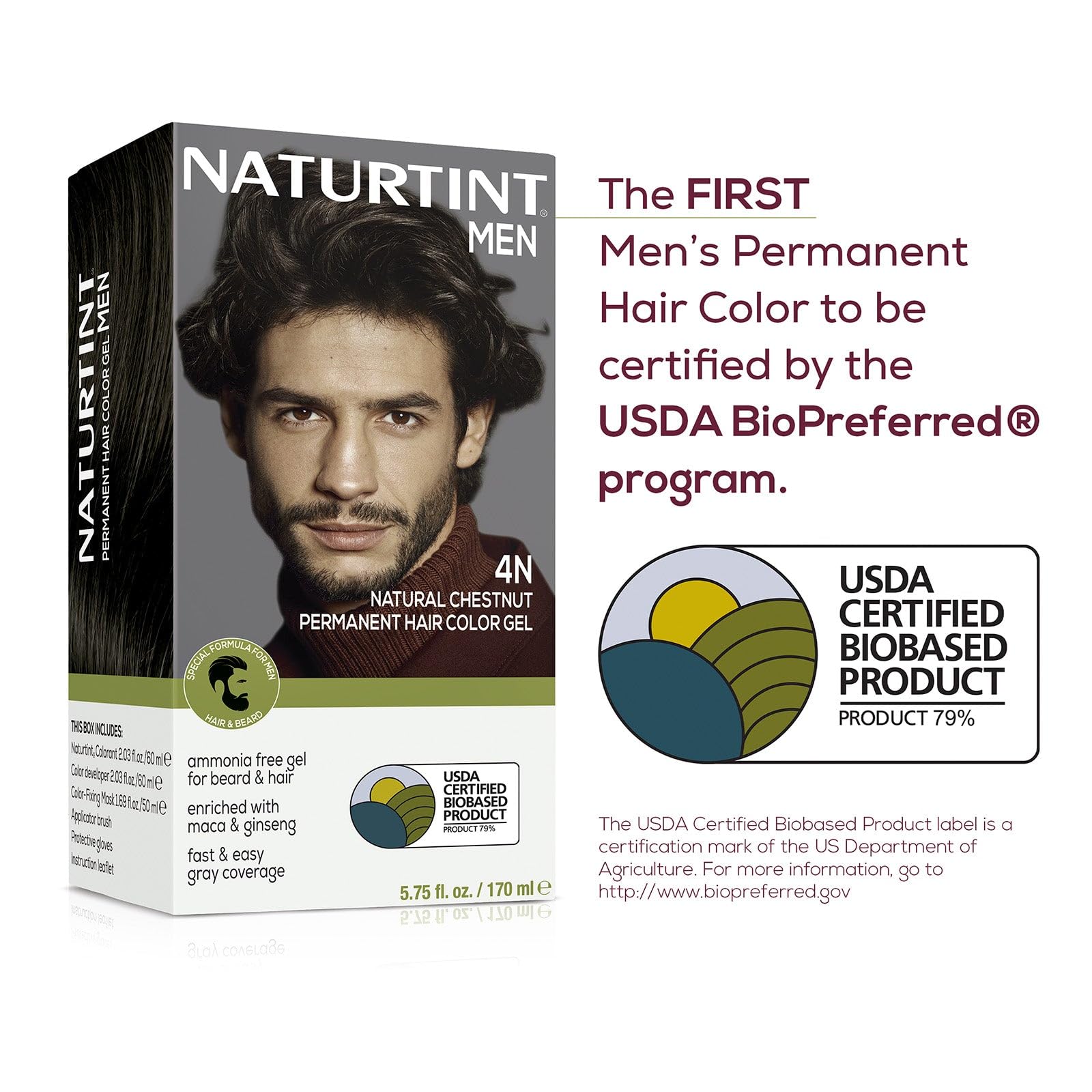 Naturtint Men 4N timer image signals a quick 10-minute color process.