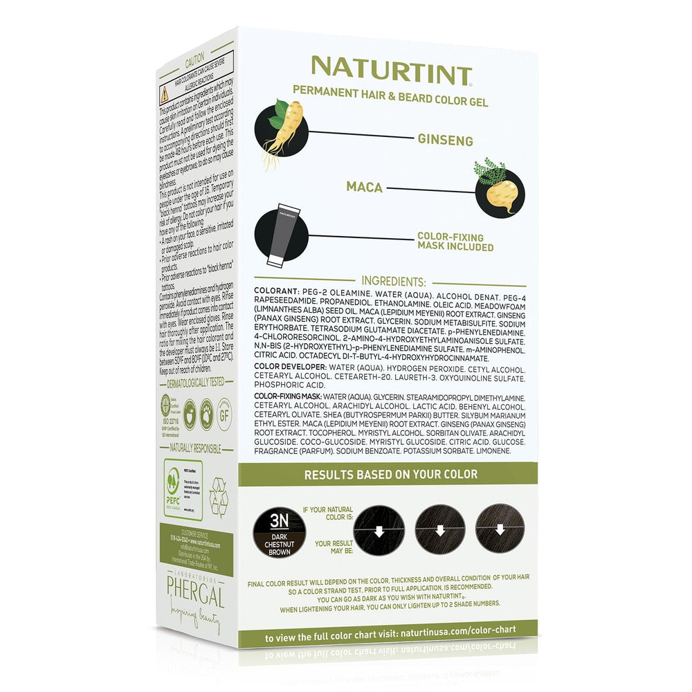 Naturtint Mens coverage application on beard demonstrates precise gray blending.
