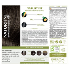 Naturtint Mens 5N chestnut brown beard and mustache color application.