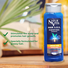 NaturVital greasy shampoo lather cleans oily roots gently and effectively.