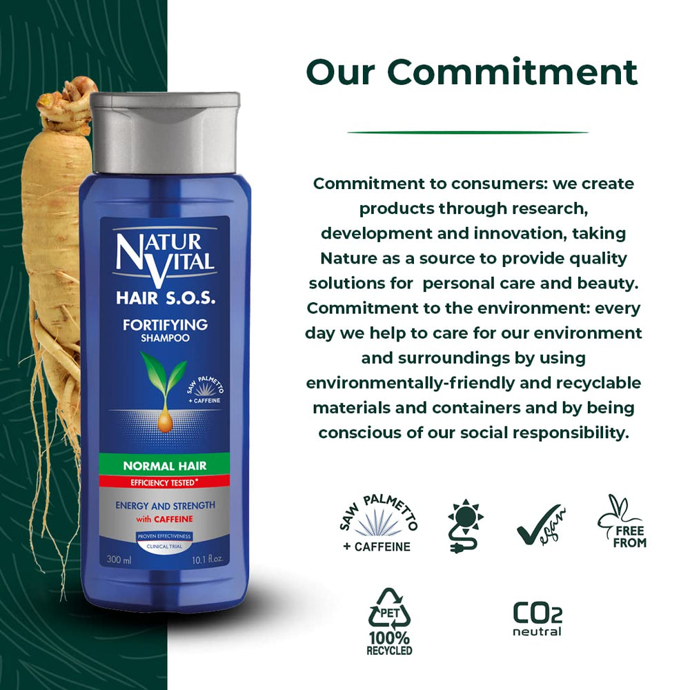 NaturVital recycled PET bottle highlighting eco packaging.