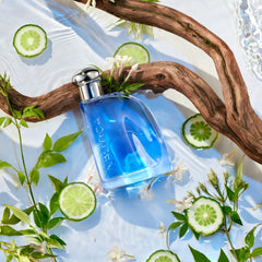 Nautica Blue bottle-closeup emphasizes crisp notes of pineapple and bergamot.