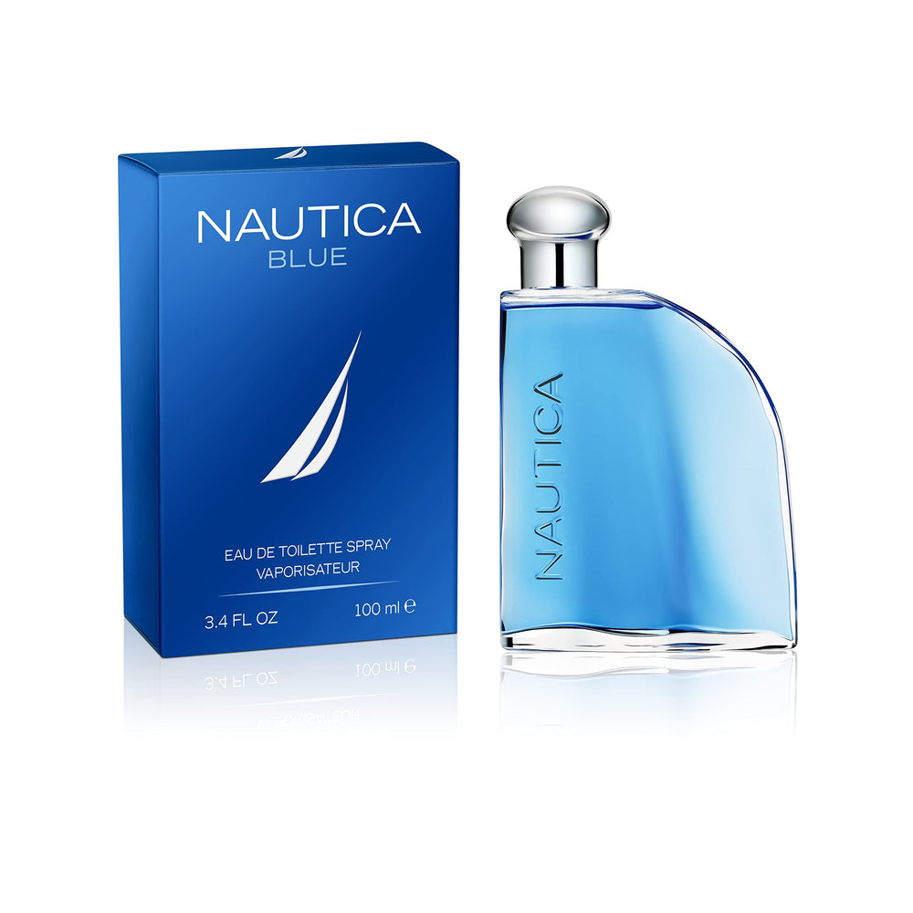 Nautica Blue EDT bottle pour for quick daytime application.