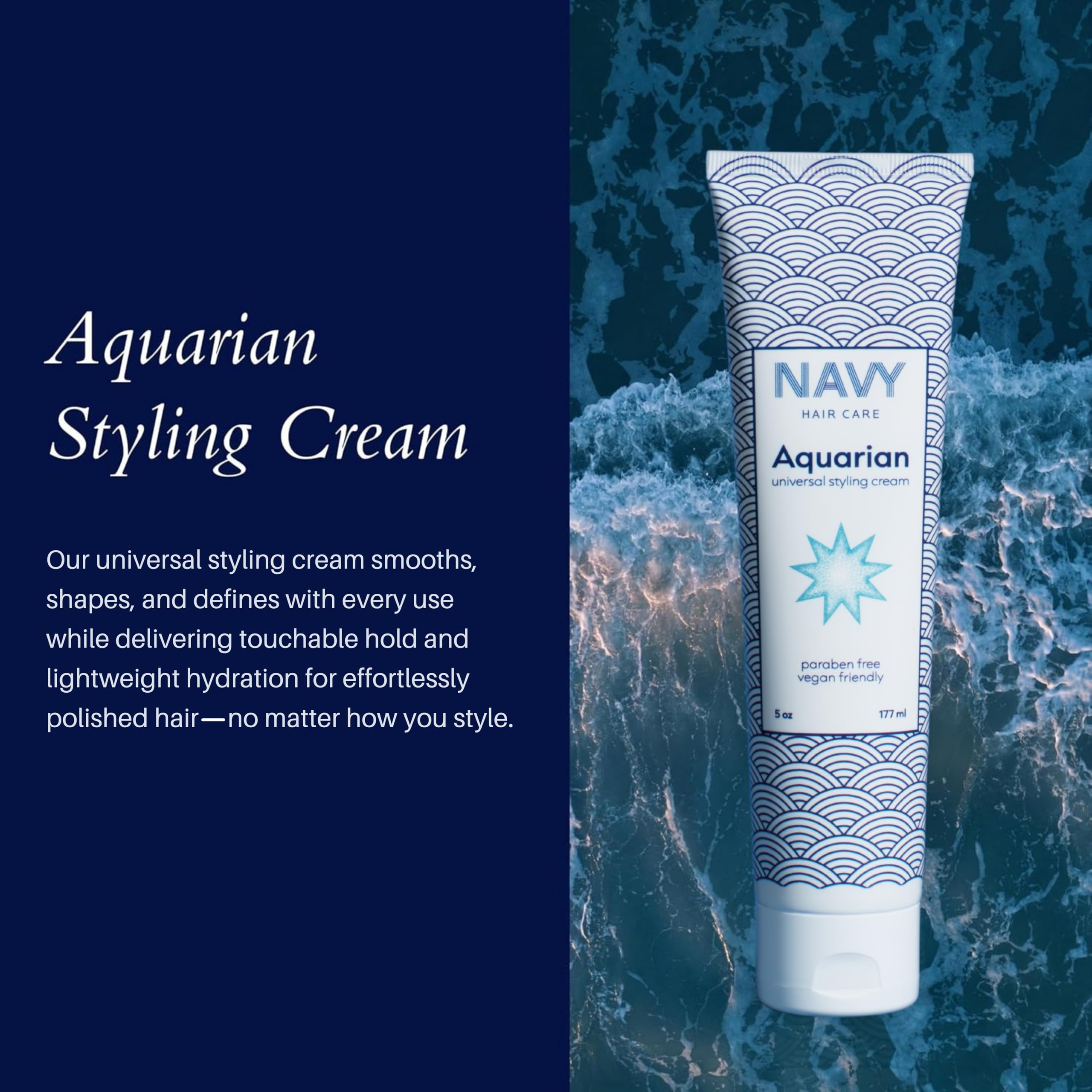 Aquarian 3-in-1 texture swatch highlighting smooth finish and light feel