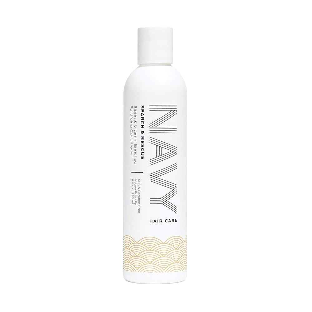 NAVY Hair Care Search and Rescue Conditioner bottle for all hair types.