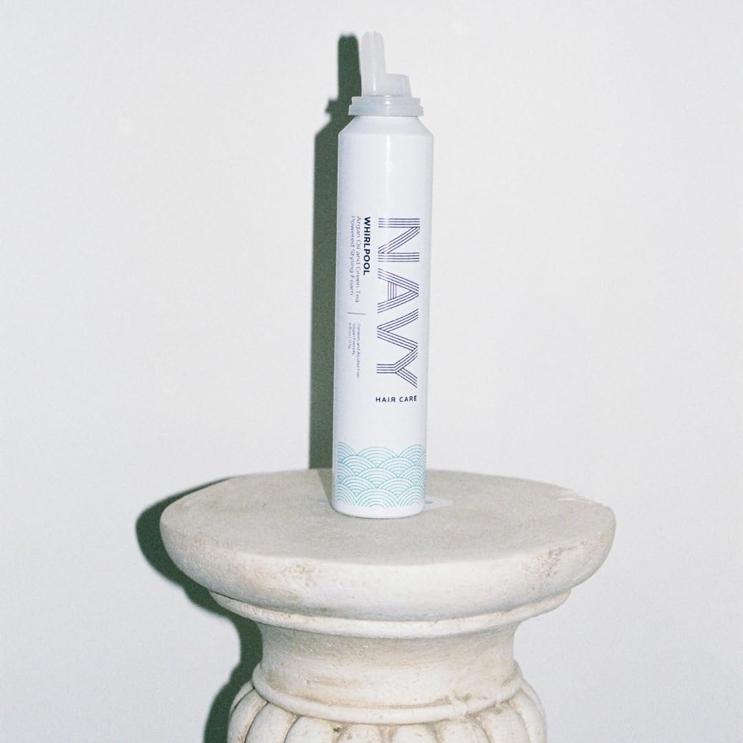 NAVY Hair Care Whirlpool Styling Foam is safe for color-treated hair and sensitive scalps.