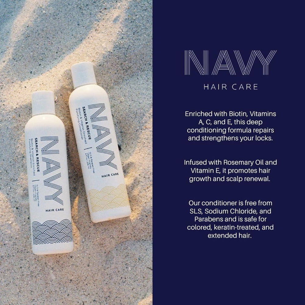 NAVY bottle with product card—the NAVY wave support card included.