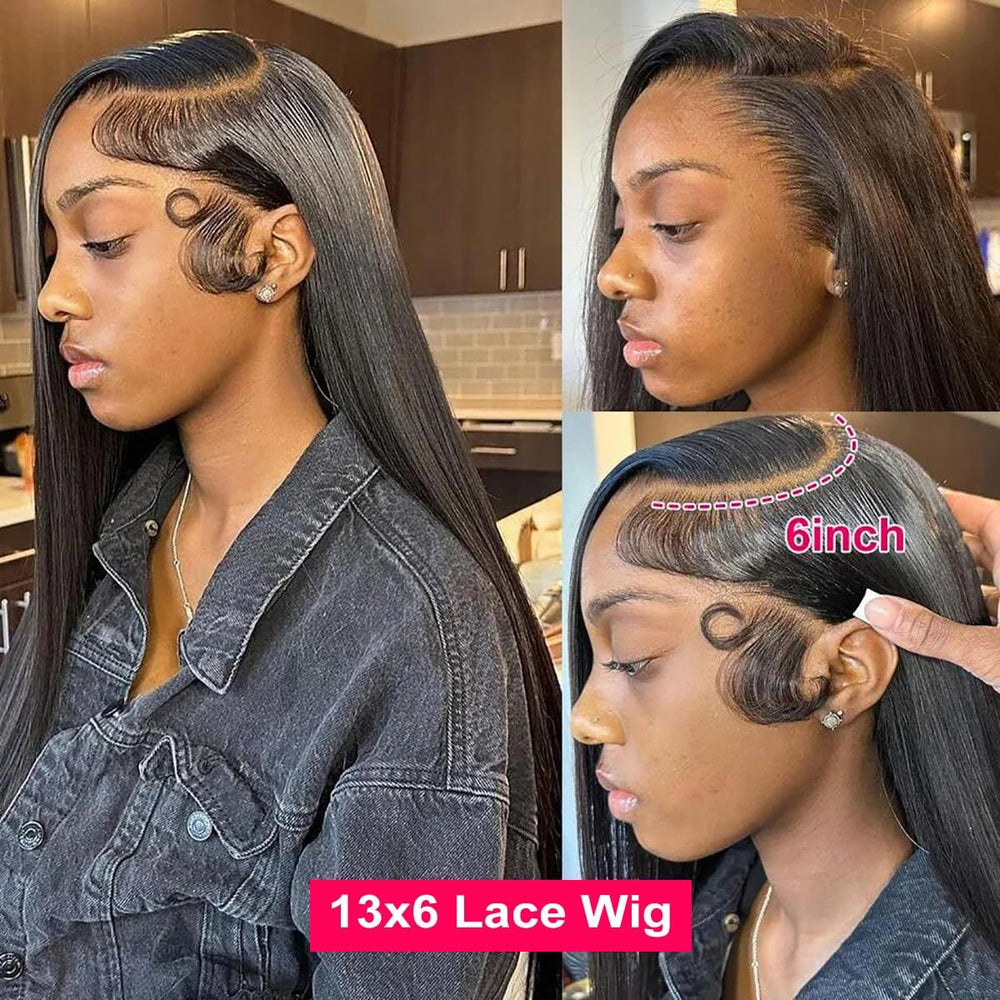 Nawpum HD lace front with bleached knots for a natural part.