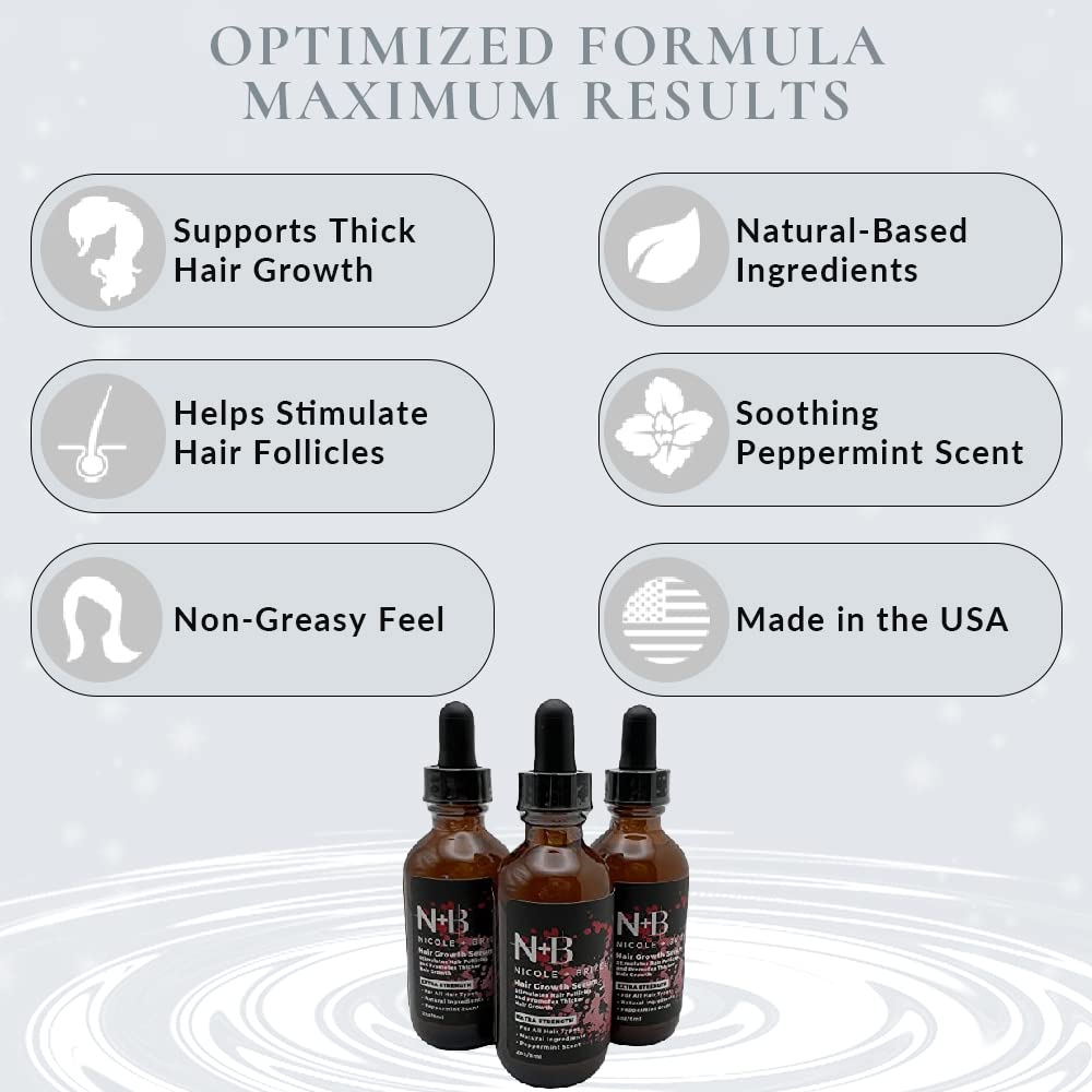N+B Hair Growth Serum peppermint oil aroma for refreshing experience.