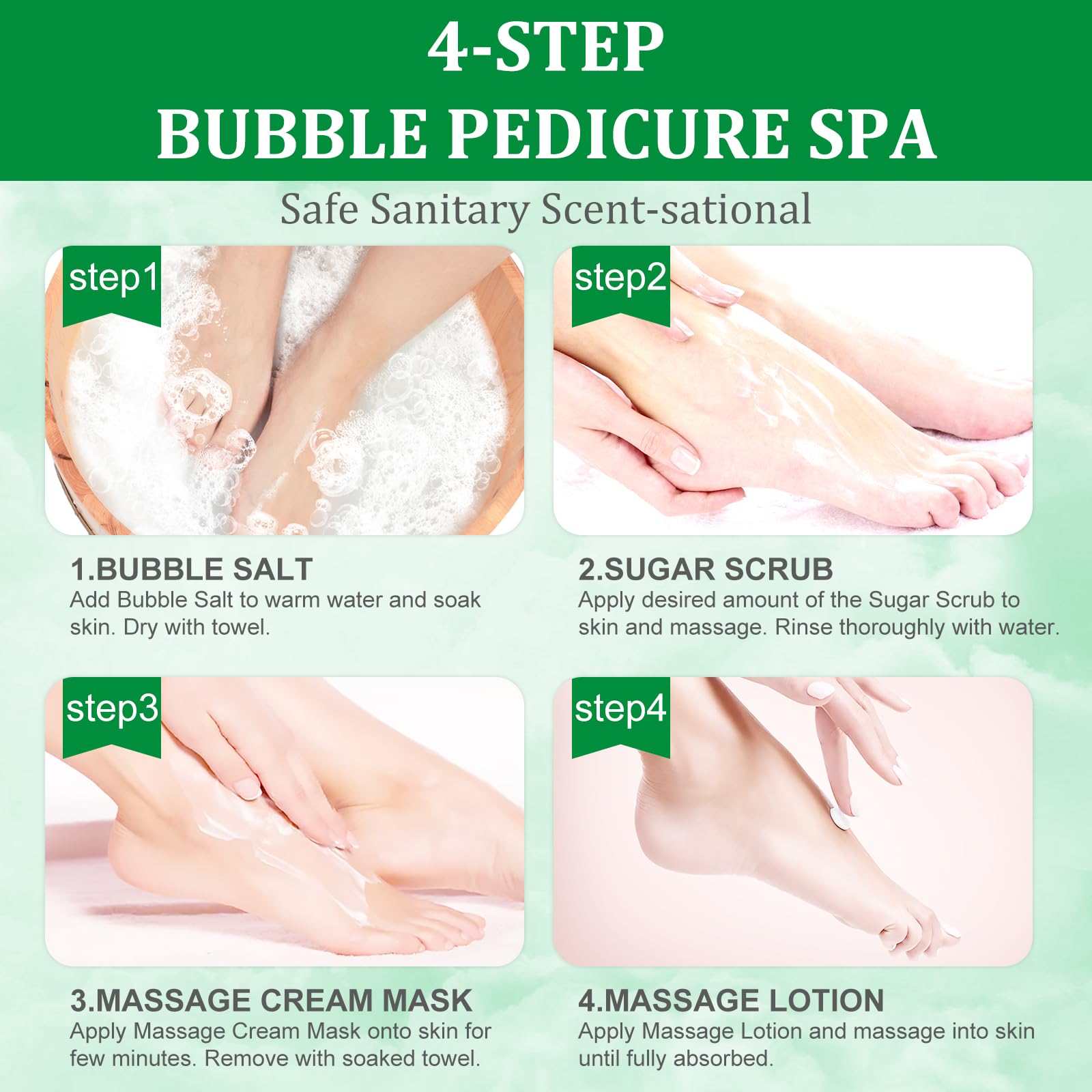 NBC BeautiLab pedicure kit massage mask for nourishing feet