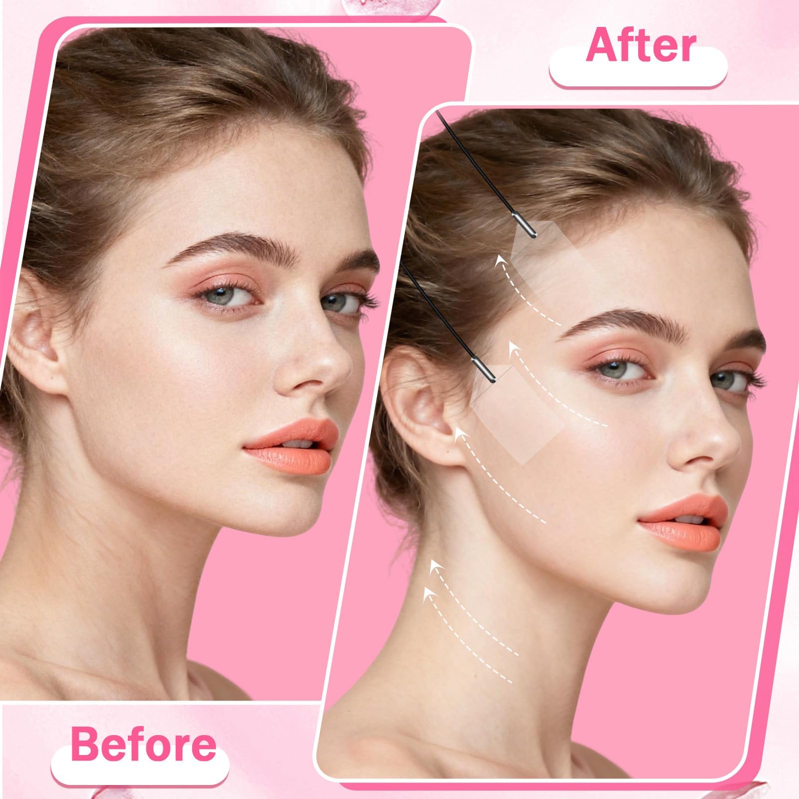 NBF Face Neck Tape has strong, skin-friendly adhesion that lasts hours.