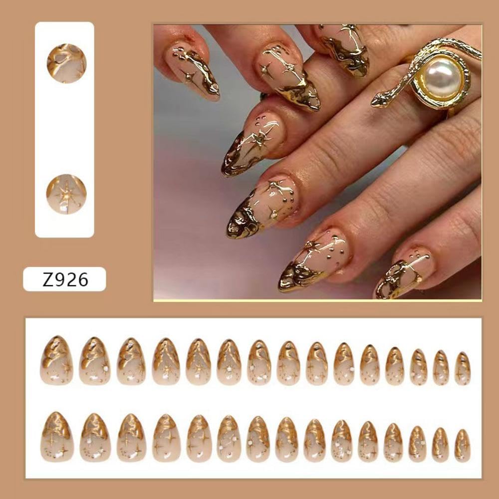 NBNTGH 3D gold irregular chrome design detail adds luxurious sparkle