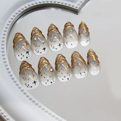 NBNTGH nude glossy stick-on nails for a seamless daily wear finish