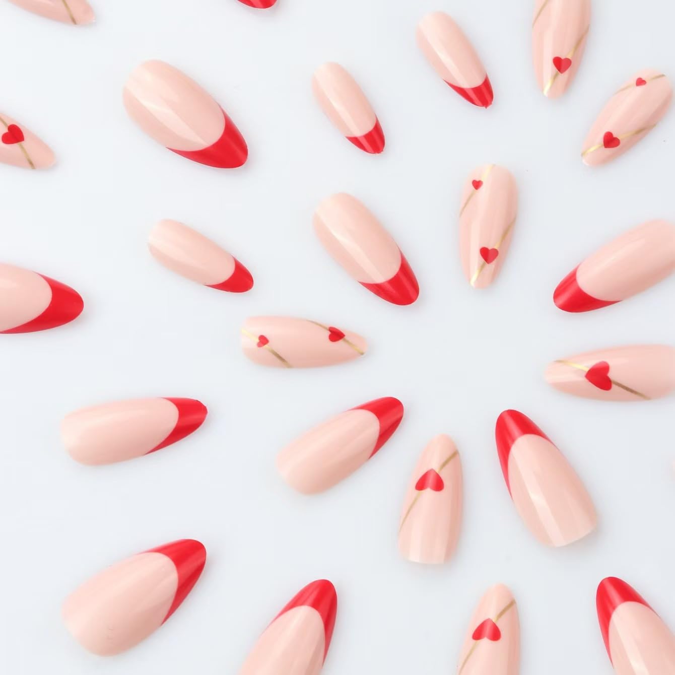 NBNTGH nude pink almond press-on nails for everyday wear.