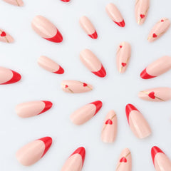 NBNTGH nude pink almond press-on nails for everyday wear.