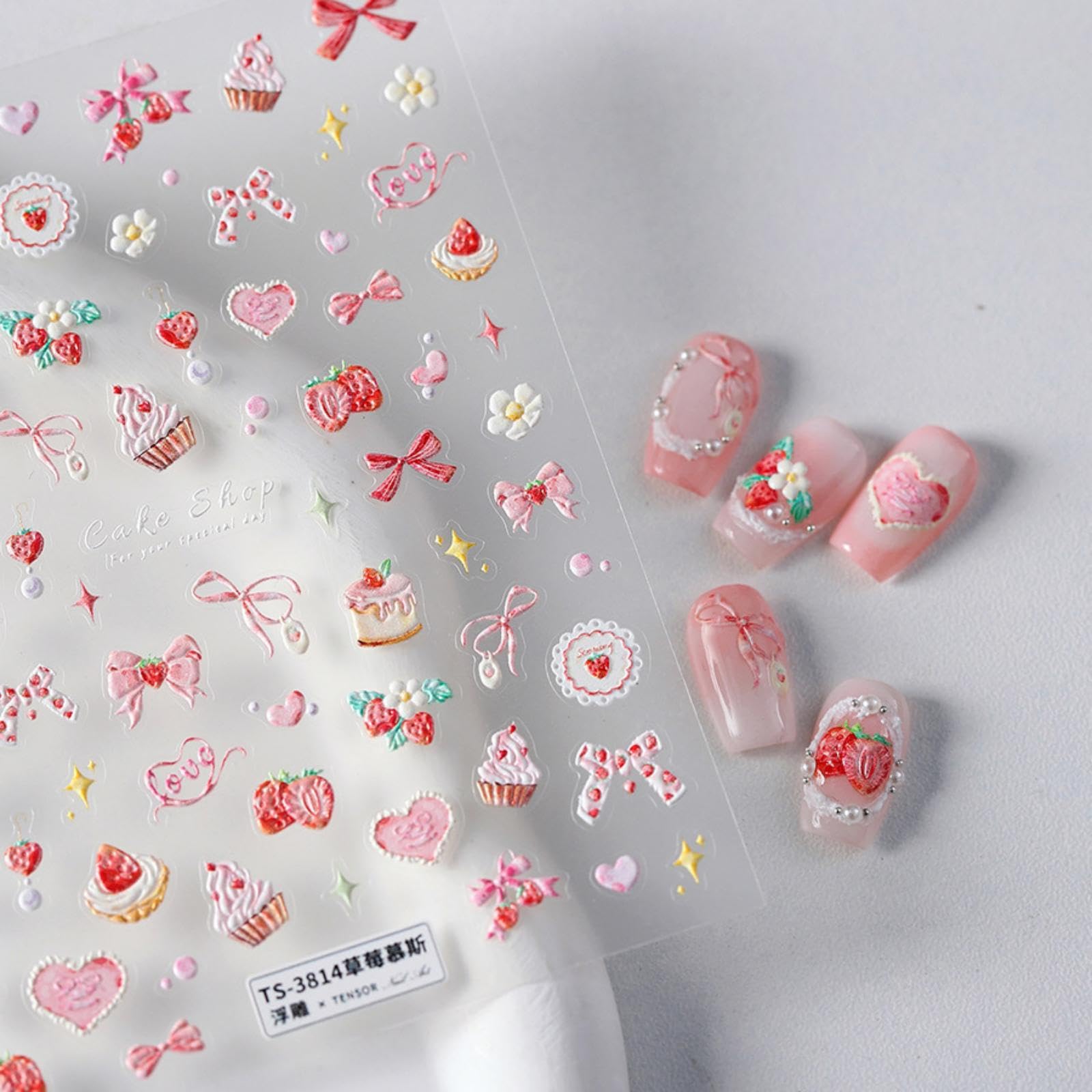 NBNTGH Valentine bow nail stickers ideal for romantic looks