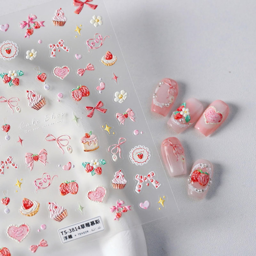 NBNTGH Valentine bow nail stickers ideal for romantic looks