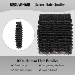 NBRUW deep wave bundles 24-inch weft for dramatic length and fullness.