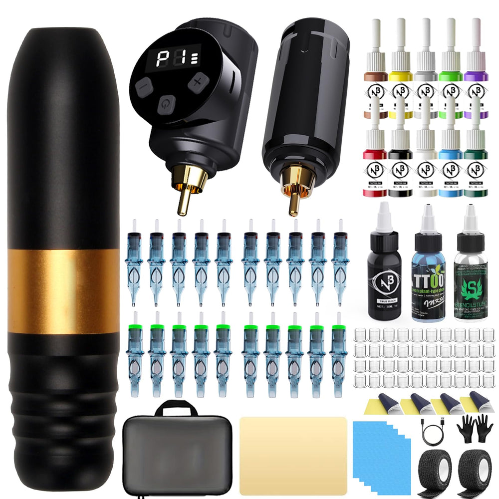 NBTA2 wireless tattoo gun for beginners with compact design and smooth ink flow