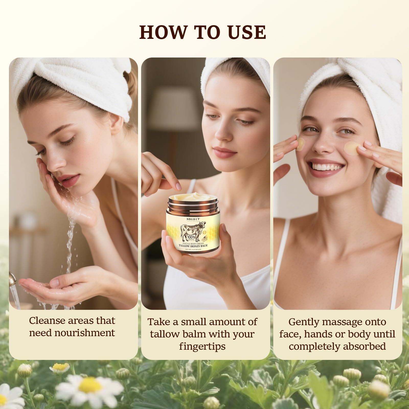 NBUDIY Manuka honey olive oil swirl demonstrates luxurious nourishment