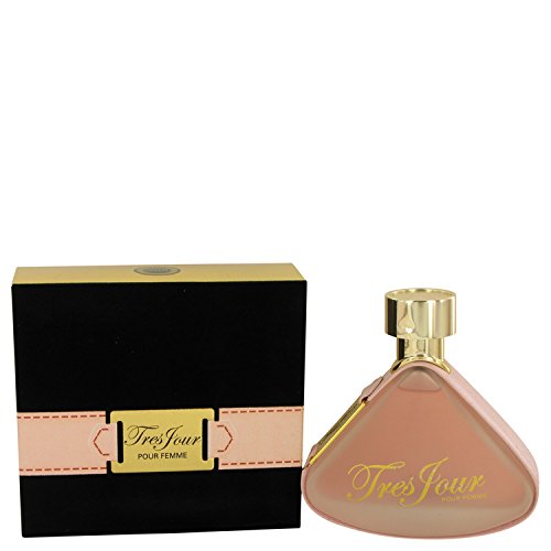 Armaf Tres Jour bottle pour highlights a refreshing fragrance for daily wear.