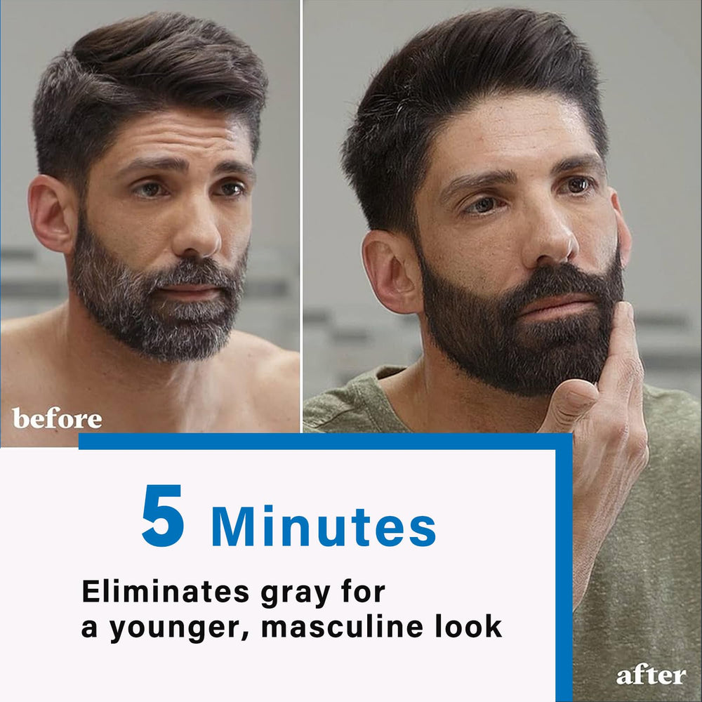 NCEPROHR 3-in-1 beard color shampoo cleanses, dyes, and conditions.