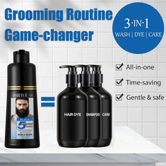 NCEPROHR black dye shampoo delivers long-lasting coloration.
