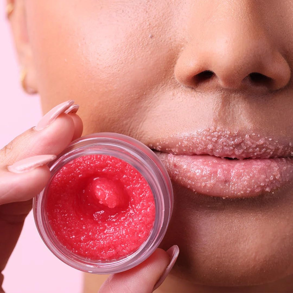 NCLA silicone lip scrubber visual — gentle exfoliation for even application.