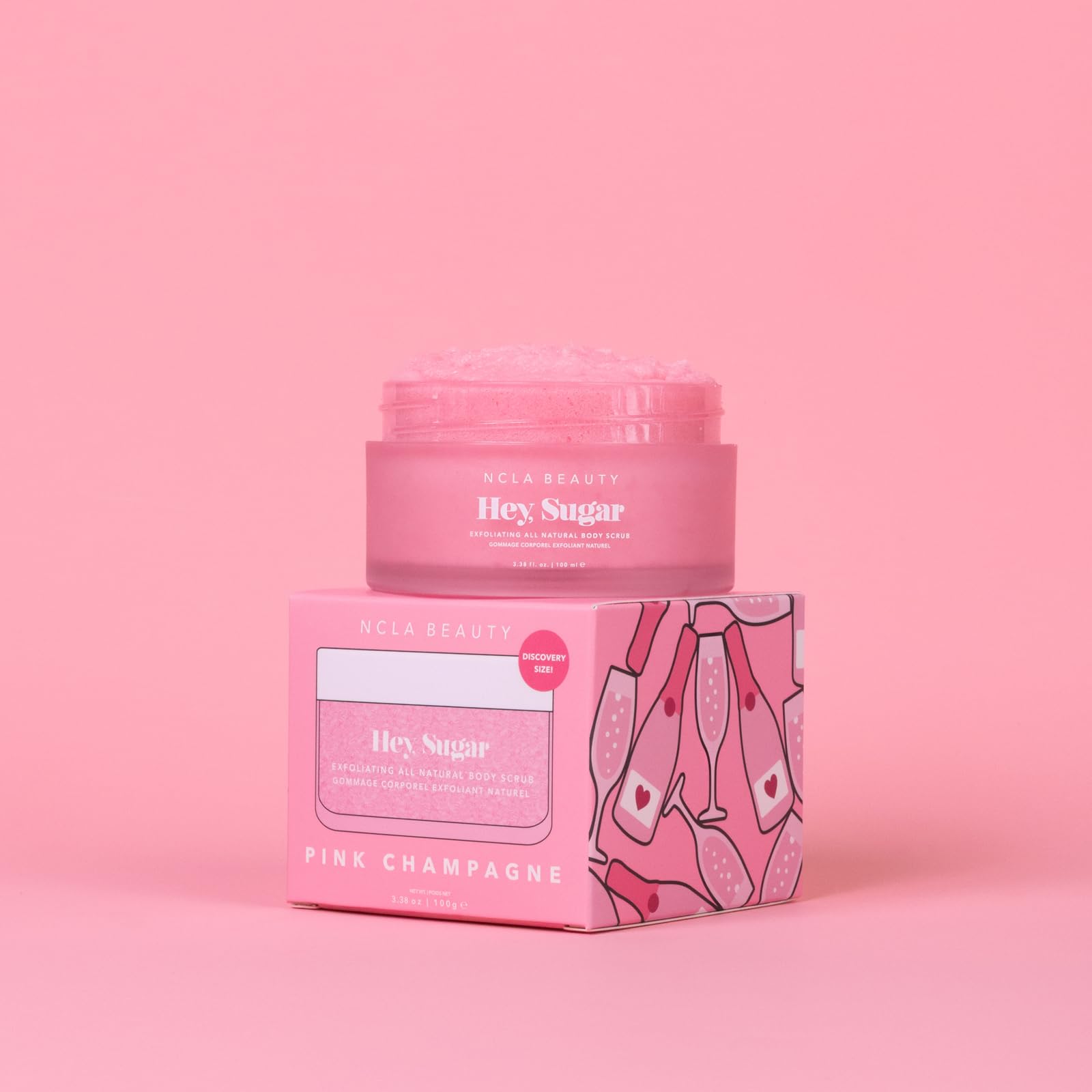 NCLA Beauty Hey Sugar with shea and cocoa butter delivers creamy hydration for soft skin.