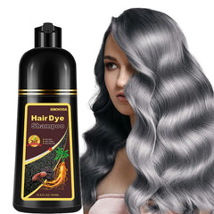 NCEPROHR Silver Gray Hair Dye Shampoo bottle demonstrates instant color for gray strands