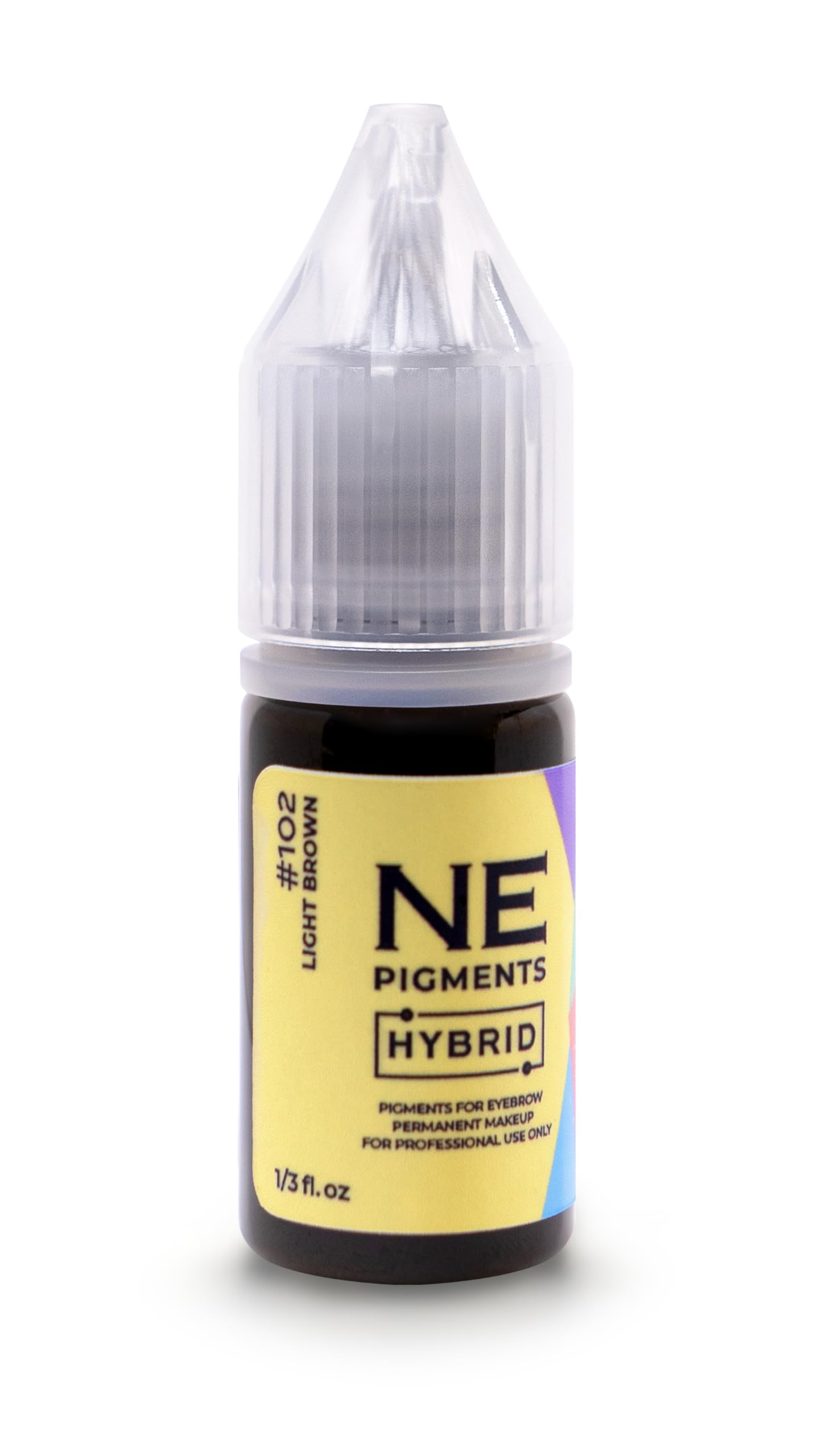 NE PIGMENTS #101 Warm Light Brown Elena Nechaeva bottle for even ink application