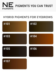 NE PIGMENTS #101 Warm Light Brown Elena Nechaeva swatch shows natural shade transitions