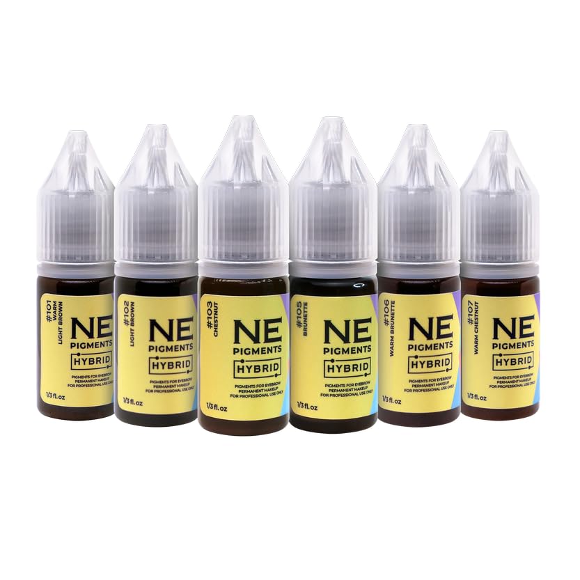 NE Pigments eyebrow pigment 101 bottle for a very light neutral base, ideal for subtle strokes.