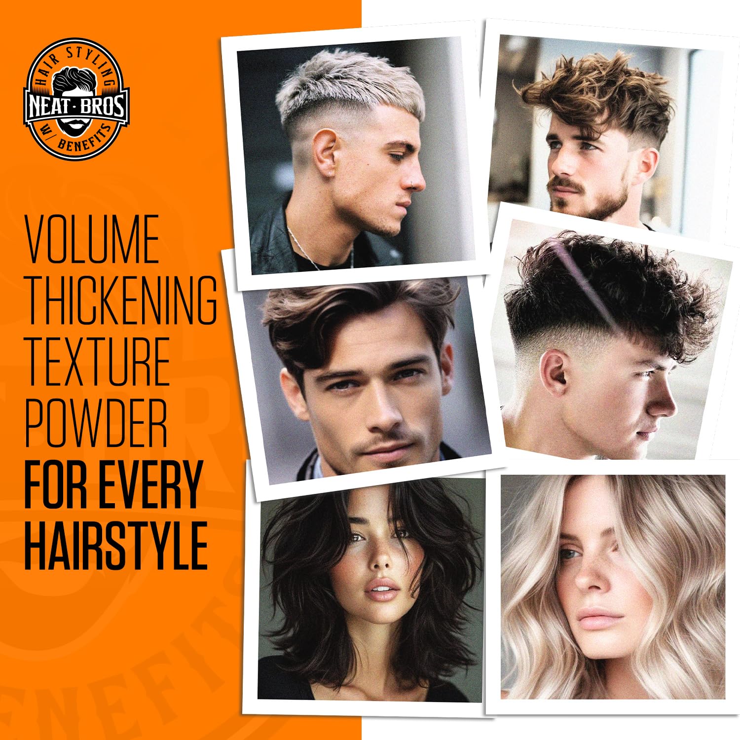 Neat Bros dry hair application highlights quick refresh and texture between washes.