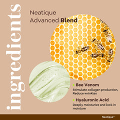Neatique cream top view highlights compact packaging ideal for travel skincare.