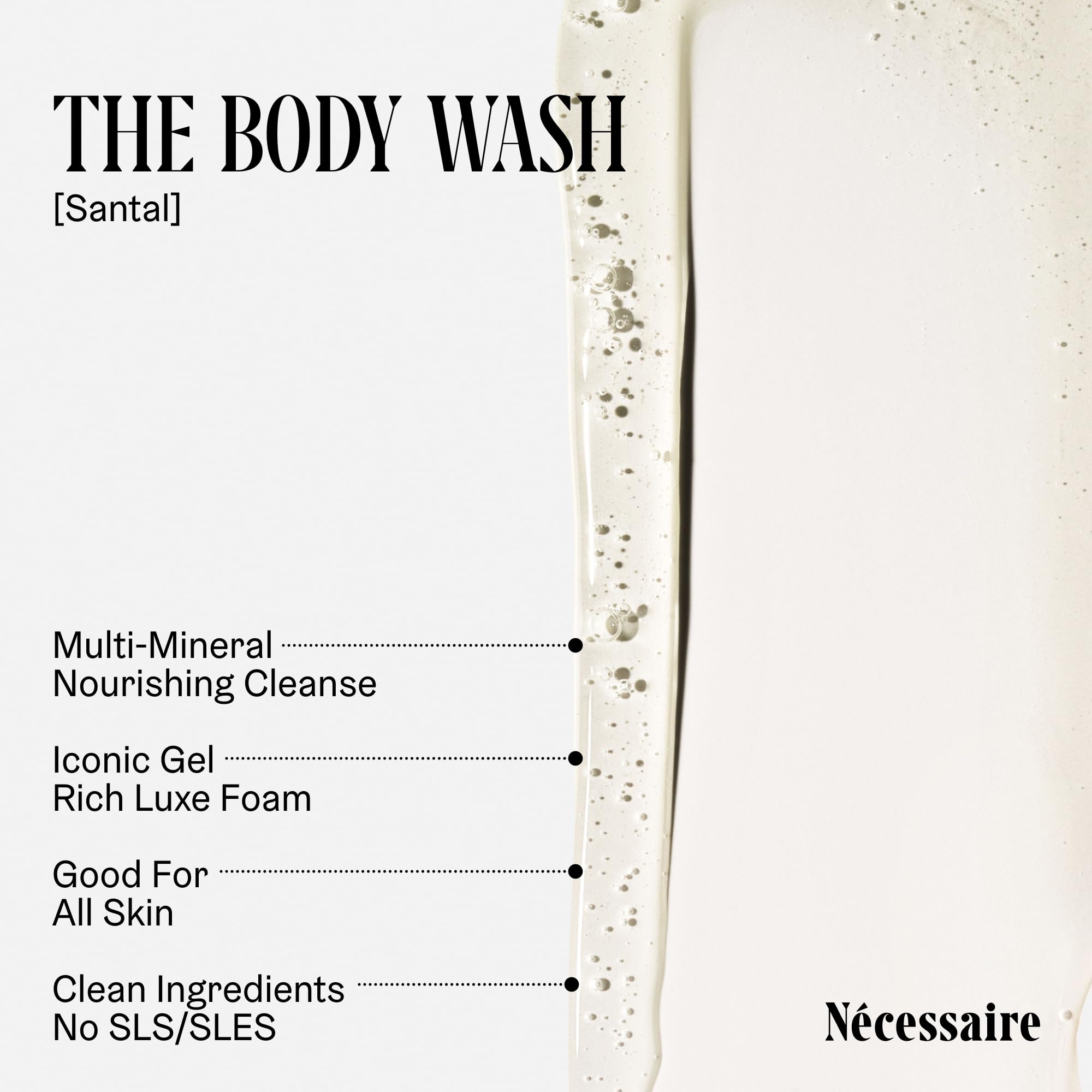 Nécessaire body lotion tube provides lightweight hydration for smooth skin.
