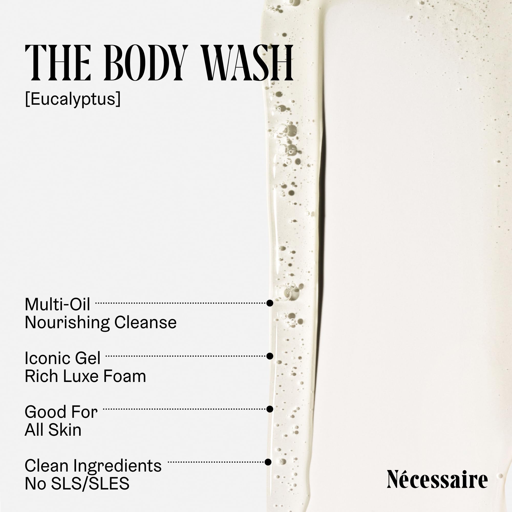 Nécessaire body lotion tube highlights hydrating formula for smooth skin.