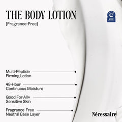 Nécessaire The Body Lotion texture demonstrating quick absorption